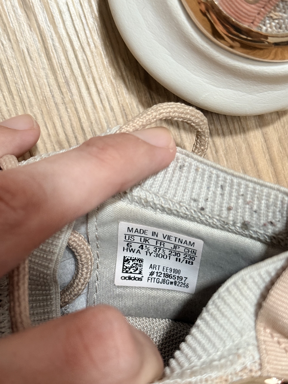 adidas Kids Neutral Beige & Blush Athletic Sneaker